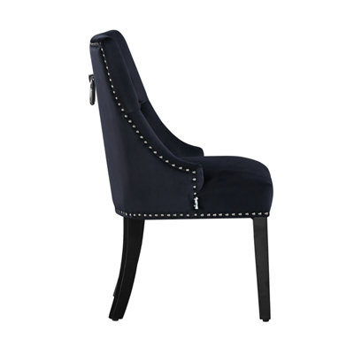 Windsor Cosmo LUX 7PCs Dining Set includes a Black Dining Table and Set of 6 Black Dining Chairs