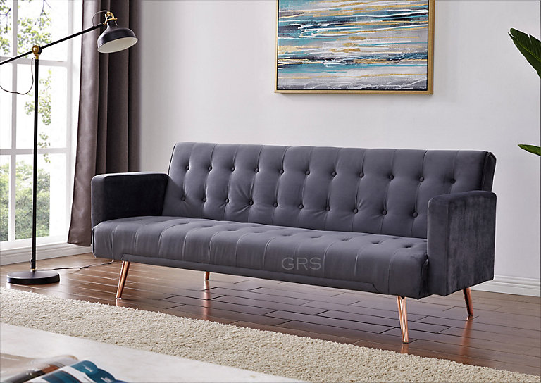 Windsor Luxury Fabric Sofa Bed Grey
