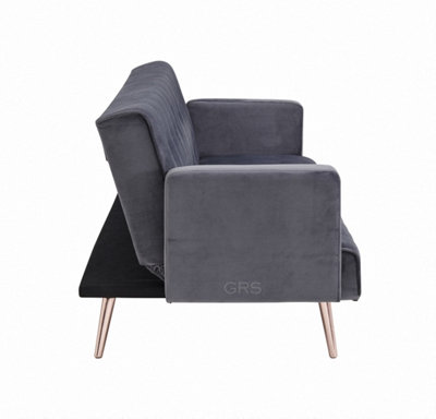 Grey chair with online rose gold legs