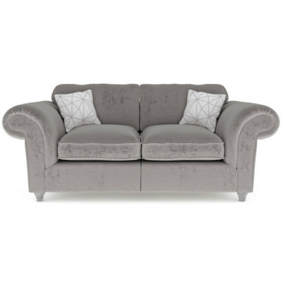 Windsor Silver 3 Seater & 2 Seater Sofas - Silver Feet