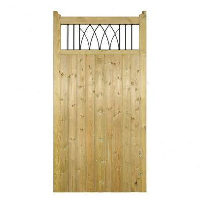 Windsor Tall Single Garden Gate - Pressure Treated Scandinavian Redwood - W900 x H1800 mm