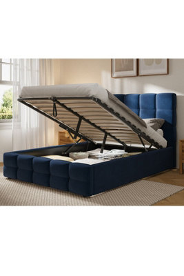 Windsor Velvet Upholstered Gas Lift Ottoman Bed Frame