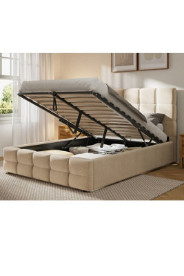 Windsor Velvet Upholstered Gas Lift Ottoman Bed Frame