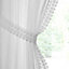 Windsor White Crushed Voile Panel with Marame Trim and Tie Back - Pair 140 x 229cm (55x90")