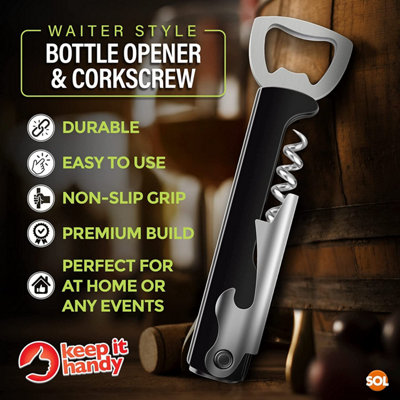 Wine Corkscrew Bottle Opener - 2-in-1 Wine Bottle Openers - Corkscrews Wine Bottle Opener Wine Opener Corkscrew Wine Opener