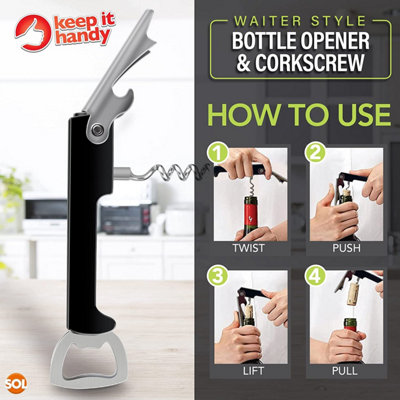 Wine Corkscrew Bottle Opener - 2-in-1 Wine Bottle Openers - Corkscrews Wine Bottle Opener Wine Opener Corkscrew Wine Opener