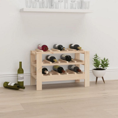 WINE RACK 61.5X30X42 CM SOLID WOOD PINE