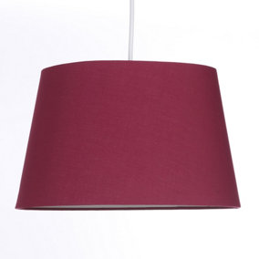 Wine Tapered Drum Shade for Ceiling and Table Lamp 14 Inch Shade