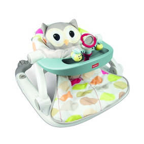 Winfun Sit-To-Walk Activity Centre-Owl Soft Seat Sensory Toy
