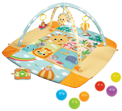 Winfun Travel Fun Deluxe Gym Lay & Play Tummy Time Playmat - Suitable From Birth