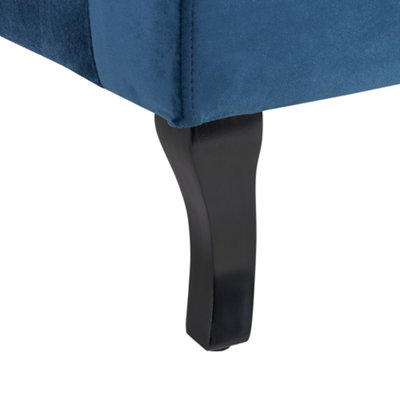 Wingback Chair ALTA Velvet Dark Blue