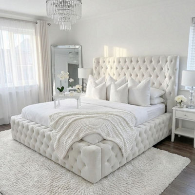Winged Ambassador Chesterfield Bed Frame - Doorstep Delivery Only No ...