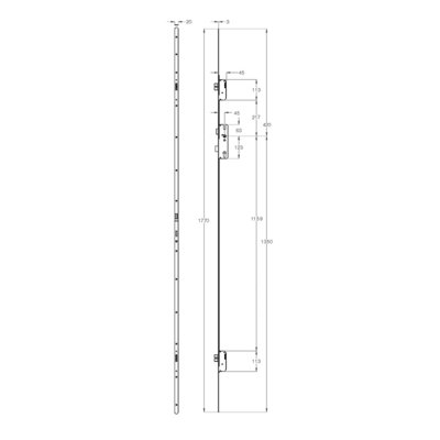 Winkhaus Thunderbolt Heritage 45mm bset Espag Lock