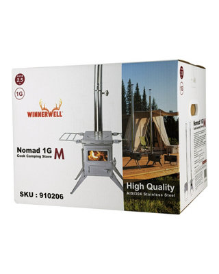 WINNERWELL NOMAD M-SIZED OUTDOOR WOODBURNING CAMPING STOVE