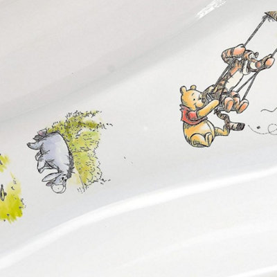Winnie the Pooh Baby Bath Tub 100cm with Plug & Hanging Organizer Box 4L - 5