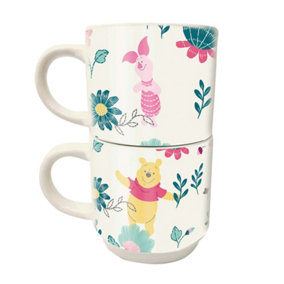 Winnie the Pooh Friends Forever Stackable Mug Set (Pack of 2) Multicoloured (One Size)