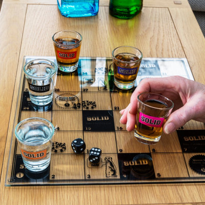 Winning Snakes & Bladdered Exciting Game With 6 Shot Glasses