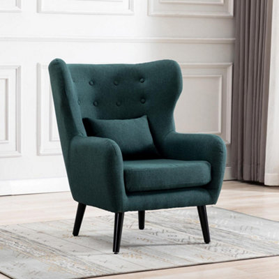 Green pattern shop accent chair