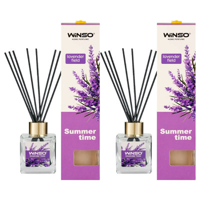 Winso Reed Diffuser Lavender Field Scent Summer Time Home Diffuser 2x100ml