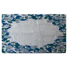 Winter Blue Flowers (Bath Towel) / Default Title