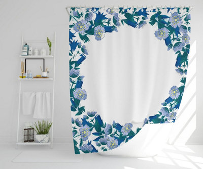 Winter Blue Flowers (Shower Curtain) / Default Title Price Comparisons | Compare The Build