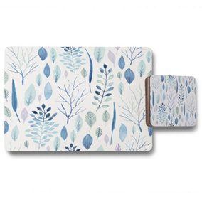 Winter Branches & Leaves (Placemat & Coaster Set) / Default Title