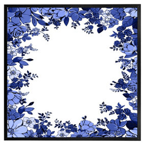 Winter floral frame (Picutre Frame) / 24x24" / Black