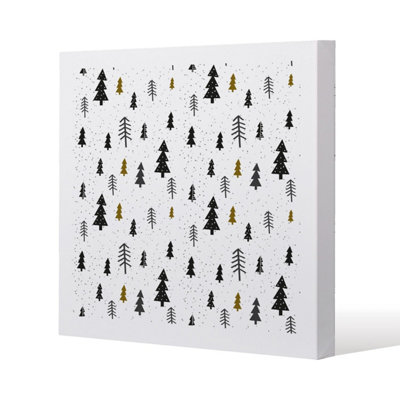 Winter graphic (canvas) / 101 x 101 x 4cm Price Comparisons | Compare The Build