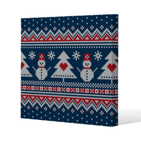 Winter holiday sweater design (canvas) / 114 x 114 x 4cm