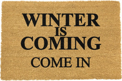 Winter is coming quote from Game of Thrones doormat