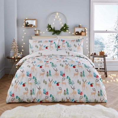 Winter Stag Festive Christmas Duvet Cover Set