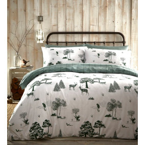 Winter Toile Double Duvet Cover and Pillowcases