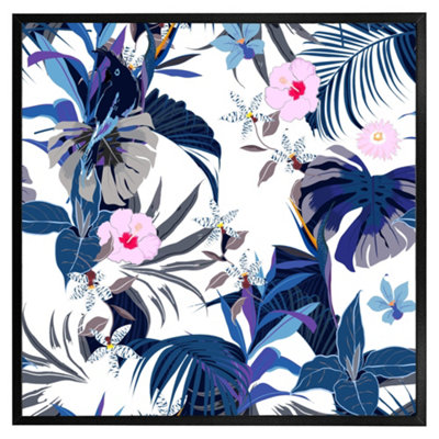 Winter tropical (Picutre Frame) / 12x12" / White