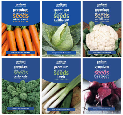 Winter Vegetable Seeds Bundle - 6 varieties - Over 6400 Seeds by Jamieson Brothers