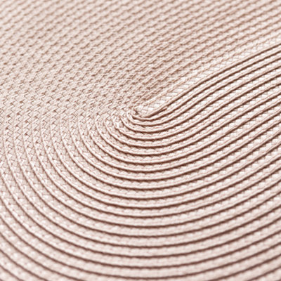 Wipe Clean Woven Oval Placemats Blush Set of 4 29cm x 44cm - 3