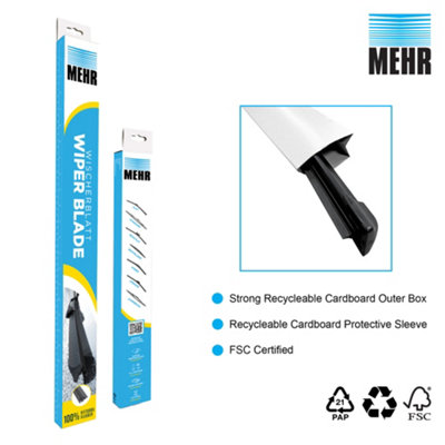 Wiper Blade Flat Front Kits 24+19 Inch Fits Mercedes Benz A Class A180 1.6 BlueEFFICIENCY W176 Mehr MFB24B+ MFB19B with B Adapter - 3