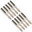 Wire Cleaning Brush 4 Rows of Steel Wire Bristles with Wooden Handle 10 Pack