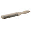 Wire Cleaning Brush 4 Rows of Steel Wire Bristles with Wooden Handle 6 Pack