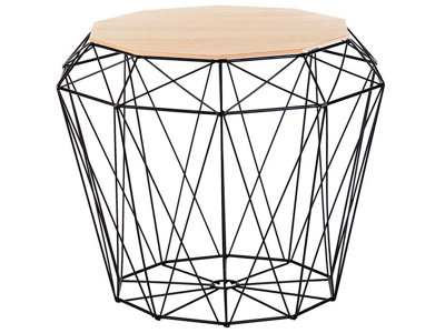 Wire Frame Side Table Black ELIDA
