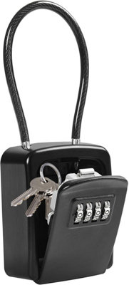 Wire Rope Key Box, 4 Digit Combination Security Key Box Outdoor ...