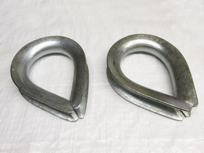 Wire Rope Thimbles Galvanised Heavy Duty X2 35MM (Lifting Galv 1 6/16 Inch)
