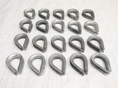 Wire Rope Thimbles Galvanised Heavy Duty X20 8MM (Lifting Galv 5/16 Inch)