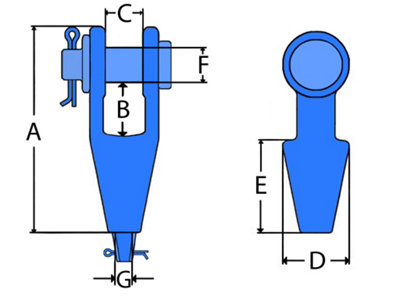 Wire Rope Wedge Socket & Pin 9MM-11MM (Terminator Jaw Zinc Plated)