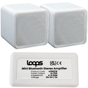 Wireless Bluetooth Amplifier & 80W Bookshelf Speaker Kit Surround Sound HiFi Amp