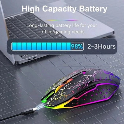 Wireless Bluetooth Gaming Mouse RS7 Three Mode PAW3311 Macro Function ...