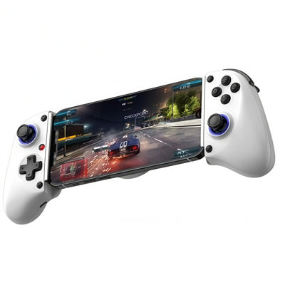 Wireless Bluetooth Hall Trigger Stretchable Game Controller-White