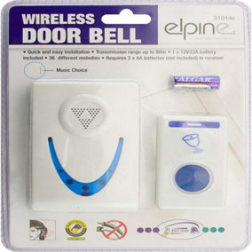 Wireless Door Bell Cordless Sound Long Range Music Choice Batteries Chime