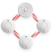 Wireless Interlinked Smoke & Heat Alarm Bundle, LINKD Alarms, 10 Year Battery, Scotland & England Compliant