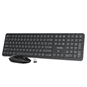 Wireless Keyboard And Mouse Set USB Dongle For PC Laptop Full Size 2.4GHz UK Keyboard