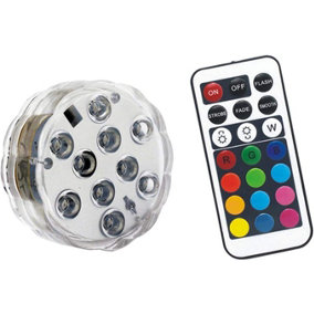 Wireless LED Colour Changing Lights with 10 Bright RGB LEDs & Remote Control, Battery Powered